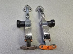 Pair Used Original Porsche 356 Chrome Rear Quarter Window Latches Pitted #6. Fixed Price $125.00.