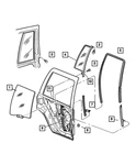 Genuine Mopar Rear Door Glass Seal Left 55136081AI. Fixed Price $70.28.