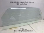 1969 1970 1971 Chrysler Dodge Plymouth Body Wagon Nos Back Glass Rear Window. Fixed Price $688.25.