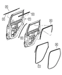Genuine Mopar 2011-2022 Jeep Grand Cherokee Door Glass Weatherstrip 55399188AG. Fixed Price $73.99.