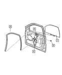 Genuine Mopar Glass Channel Run Weatherstrip Left 55360959AC. Fixed Price $108.58.