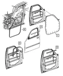 Genuine Mopar Front Door Glass Run Weatherstrip Left 5112247AD. Fixed Price $176.42.