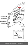 Genuine Oe Filler, Front Door Glass Channel, 6997190D00 For Toyota 69971-90D00. Fixed Price $10.00.