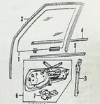 Window Channel Guide Repair Kit Left Drivers Front Volvo 850 S70 V70 1993-2000. Fixed Price $38.00.