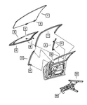 Genuine Mopar Front Door Glass Channel Left Rear 04780511AF. Fixed Price $24.93.