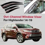 Out-channel Window Visor Vent Side Deflectors For Toyota Highlander 2014-19. Fixed Price $36.99.