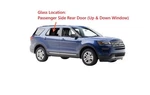 Fits 2011-2019 Ford Explorer Suv Passenger Side Right Rear Door Glass Window. Fixed Price $79.00.