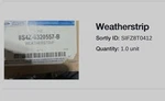 Genuine Ford Run Weather-strip 8S4Z-6320557-B. Fixed Price $34.30.
