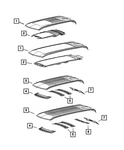 Genuine Mopar Roof Rear Header 68356580AC. Fixed Price $69.51.