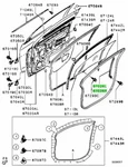 Oem Mitsubishi Lancer Evox CZ4A Sash,fr Door Window,rr Lwr Rh&lh. Fixed Price $210.29.