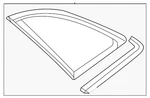 Genuine Audi Quarter Glass 83A-845-297-J-NVB. Fixed Price $395.52.