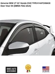 Door Window Visors Kit #08R04-TGG-101A For 2017-2021 Honda Civic Hatchback. Fixed Price $337.90.