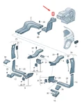 New Vw Touareg MK2 Air Guide Channel 7P0820681 Genuine. Fixed Price $81.38.