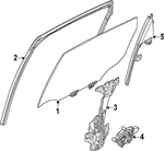 Genuine Nissan Window Regulator Guide 82235-7BA0A. Fixed Price $74.05.