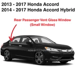 Fits 2013-2017 Honda Accord Sedan Passenger Right Side Rear Vent Window Glass. Fixed Price $56.88.