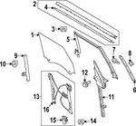 Genuine Ford Door Window Glass Surround Channel Bracket M2DZ-98214A63-B. Fixed Price $144.94.
