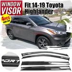 For 14-19 Toyota Highlander Pc Injection Window Visor Guard Shade W/ Chrome Trim. Fixed Price $57.99.
