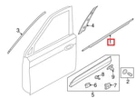 Hyundai Santa Fe Tm/rhd W/strip Assy-fr Dr Belt O/s 2018 Genuine. Fixed Price $82.26.