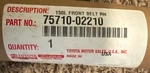 Toyota 75710-02210 Front Right Belt Molding 09-13 Corolla. Fixed Price $40.00.