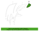 Honda 73460-SJA-C02 Green Agc Left Rear Door Quarter Glass For 10-12 Acura Rl. Fixed Price $249.97.