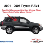 Fits 2001-2005 Toyota RAV4 Passenger Right Rear Door Window Glass Privacy. Fixed Price $84.99.