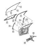 Genuine Mopar Front Door Glass Channel Left Rear 04780511AF. Fixed Price $46.07.