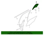 New Genuine Mitsubishi Left Rear Window Glass For 04-12 Galant (pn 5740A051). Fixed Price $109.97.