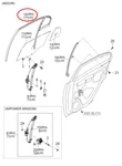 Genuine Brand New Rear Door Window Glass Rubber Rh+lh Kia Rio 2006-2011 Sedan. Fixed Price $222.02.