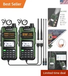 Handheld GM-15 Pro Walkie Talkies With Noaa Weather & Custom Channels, 2-PACK. Fixed Price $88.98.