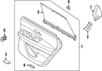 Genuine Nissan Sunshade Hook 79936-6TA0A. Fixed Price $14.16.