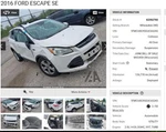 Used Front Right Door Window Regulator Fits: 2016 Ford Escape Electric Inc. Fixed Price $114.90.