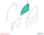 2012 Bmw X6 Front Left Green Door Glass Used Oem 51337289091. Fixed Price $329.99.