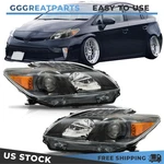 Black Set Pair Lh+rh Headlights Headlamps Fit For Toyota Prius 2012-2015 Halogen. Fixed Price $68.65.