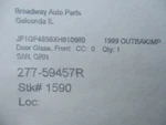 99 Impreza Rh Front Door Glass No Shipping 96-01 Sedan & S/w. Fixed Price $51.95.