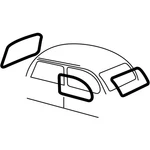 Rear Window Seal, For Beetle 72-77 Dunebuggy & Vw. Fixed Price $36.10.
