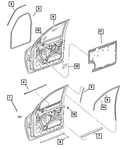Genuine Mopar Glass Run Seal Left 5103393AA. Fixed Price $42.24.