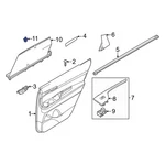 For Hyundai Palisade 2023-2025 83917S8010CA Door Glass Sunshade Clip. Fixed Price $10.35.