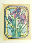 Rubber Stampede Stained Glass Window Iris Flowers. Fixed Price $16.14.