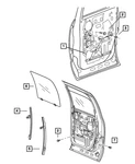 Genuine Mopar Rear Door Front Channel Left 55276113AD. Fixed Price $22.66.