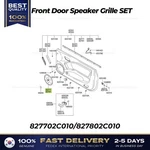 Genuine Front Door Speaker Grille Set 827702C010 827802C010 For Tiburon. Fixed Price $89.00.