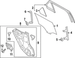 Genuine Ford Run Door Glass LC5Z-7825766-C. Fixed Price $609.04.