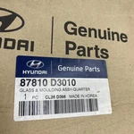 Hyundai Genuine Parts 87810-D3010 Glass & Moulding Assembly- Quarter 87810D3010. Fixed Price $239.98.