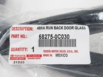 Genuine Oem Toyota 68275-0C030 Back Glass Run Rear Window Seal 2007-2021 Tundra. Fixed Price $128.71.