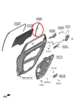 Kia Seltos SP2 Lh Rear Door Channel Assy 2019-2021 -genuine. Fixed Price $28.39.