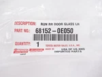 Genuine Oem Toyota 68152-0E050 Driver Rear Door Glass Run 2014-2019 Highlander. Fixed Price $61.00.