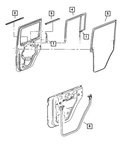 Genuine Mopar Door Glass Run With Weatherstrip Right 55395736AH. Fixed Price $287.70.