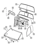 Genuine Mopar Rear Door Glass Right 55372818AB. Fixed Price $223.82.