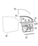 Genuine Mopar Front Door Glass Run Weatherstrip 68070046AF. Fixed Price $39.83.