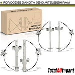 4X Window Regulator For Dodge Dakota Mitsubishi Raider Ram Manual Front & Rear. Fixed Price $189.72.