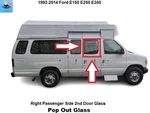 92 To 14 Ford E150 E250 Rear Right 2ND Door Glass Window Oem. Fixed Price $149.00.